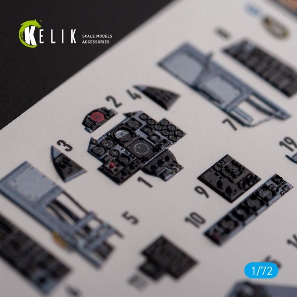 KELIK K72127 FG.1 Phantom - interior 3D decals for Airfix kit 1/72