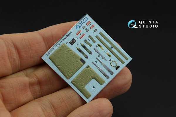 Quinta Studio QD32110 F/A-18A 3D-Printed &amp; coloured Interior on decal paper (Academy) 1/32