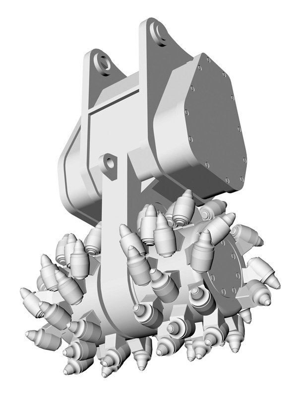  Hasegawa 66111 Hitachi Construction Machinery Excavator ZAXIS 135US Cutter Heads 1/35