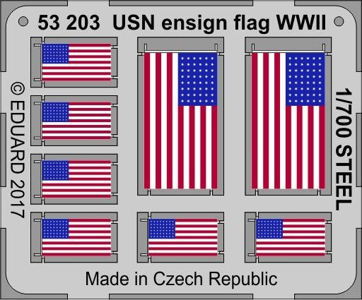 Eduard 53203 USN ensign flag WW2 STEEL 1/700
