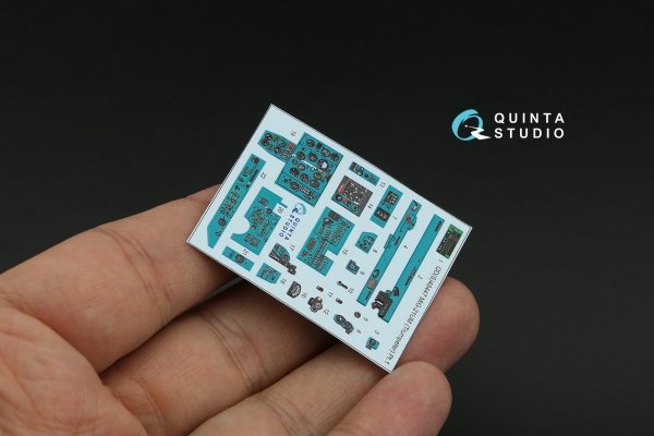 Quinta Studio QDS-48447 MiG-21UM 3D-Printed coloured Interior on decal paper (Trumpeter) (Small version) 1/48