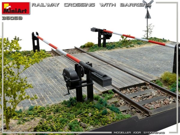 Miniart 36059 Railroad crossing (European Gauge Railway tracks) 1/35