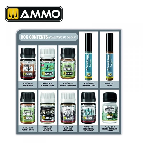AMMO by Mig Jimenez 7820 Beginners Set - Weathering