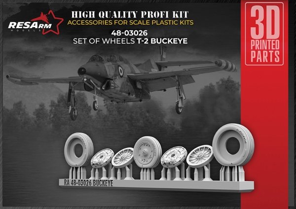 RESArm 48-03026 T-2 BUCKEYE - Wheels under load (3D resin printing) 1/48