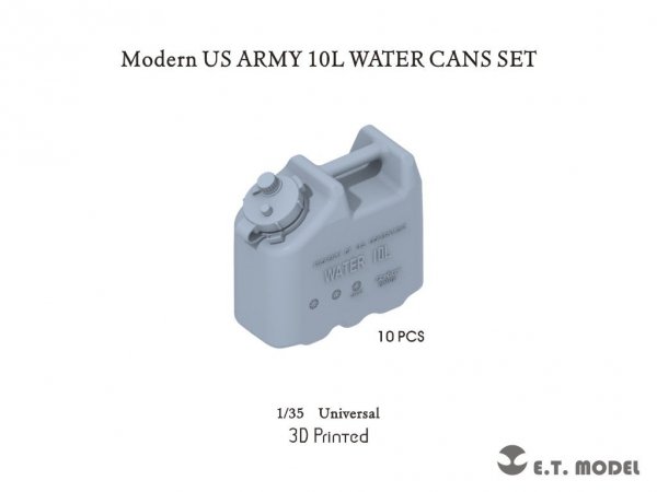 E.T. Model P35-316 Modern US ARMY 10L WATER CANS SET ( 3D Print ) 1/35