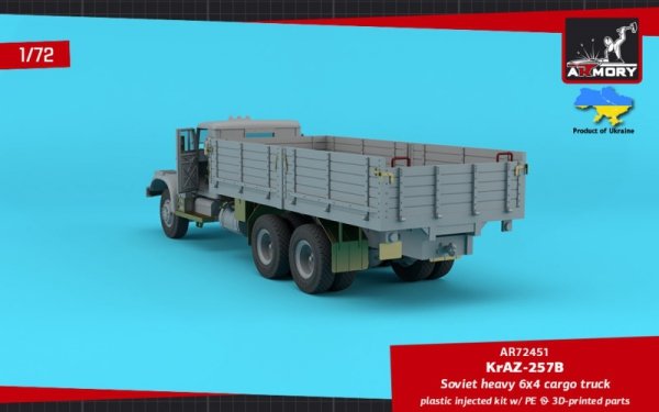 Armory Models 72451 KrAZ-257B Soviet Era Heavy Duty 6x4 cargo truck 1/72