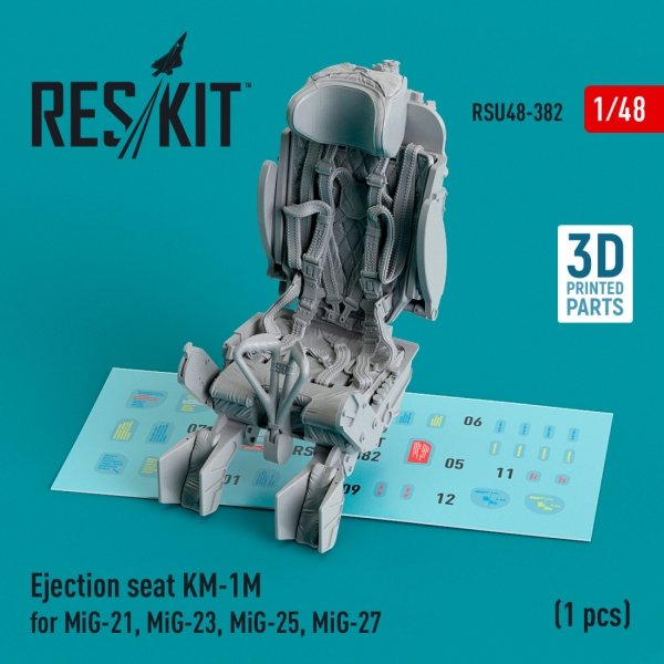 RESKIT RSU48-0382 Ejection seat KM-1M (1 pcs) (3D Printed) 1/48