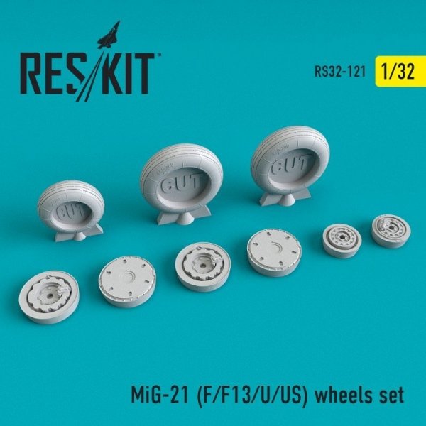 RESKIT RS32-0121 MiG-21 (F/F13/U/US) wheels set 1/32