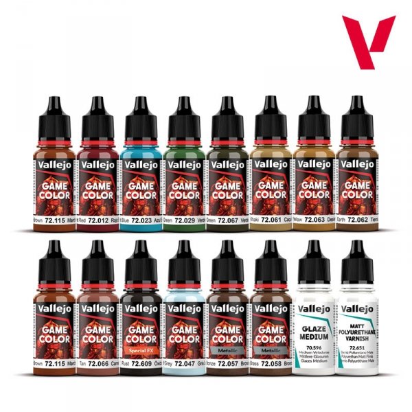 Vallejo 72188 Specialist Set - Game Color - Acrylic colors for Fantasy and Wargame figures 16x18ml