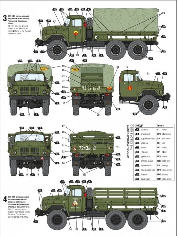 Zvezda 3706 Russian army truck ZIL-131 1/35