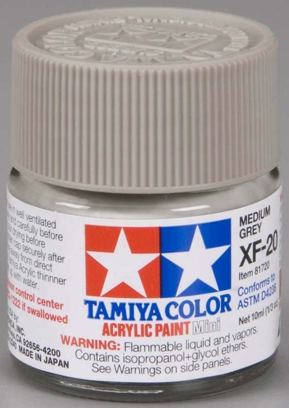 Tamiya XF20 Medium Grey (81720) Acrylic paint 10ml