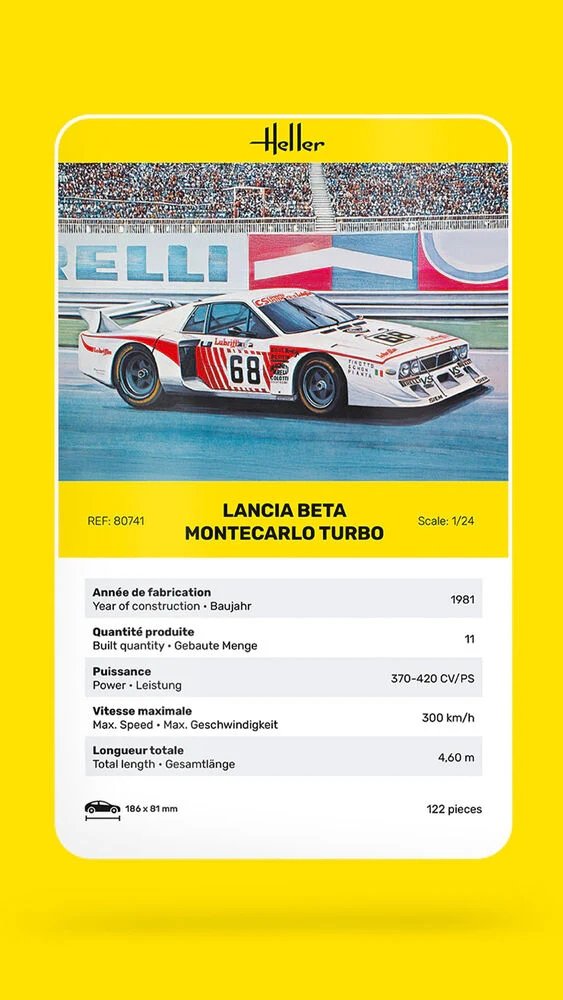 Heller 80741 Lancia Beta Montecarlo Turbo 1/24