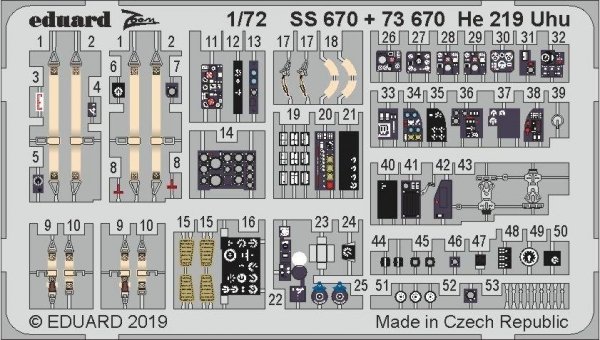 Eduard 73670 He 219 Uhu 1/72 DRAGON