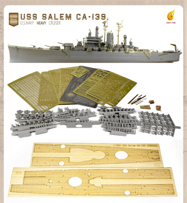 Very Fire VF350022 USS Salem CA-139 Detail Up Set for VF350919 1/350