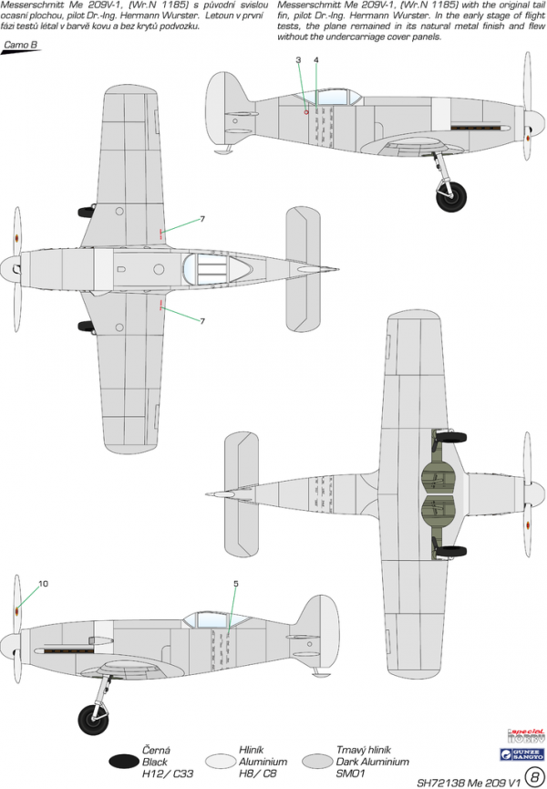 Special Hobby 72138 Messerschmitt Me 209V-1 1/72