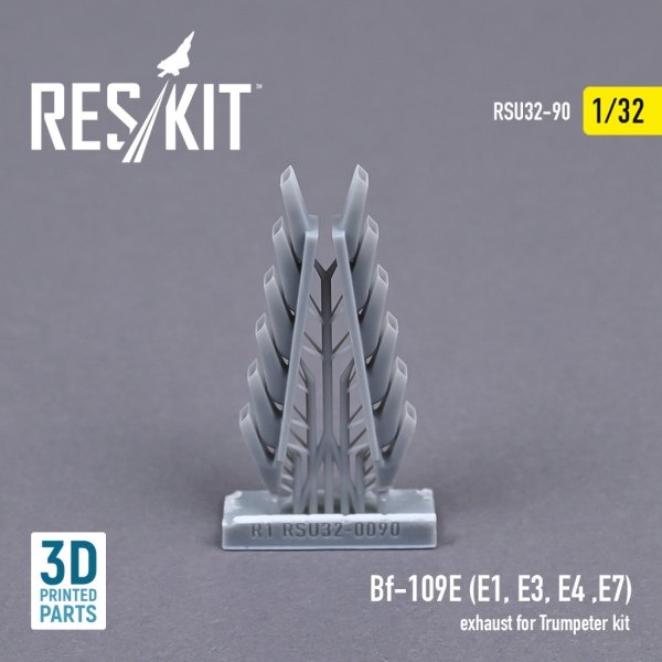 RESKIT RSU32-0090 BF-109E (E1,E3,E4,E7) EXHAUST FOR TRUMPETER KIT (3D PRINTED) 1/32