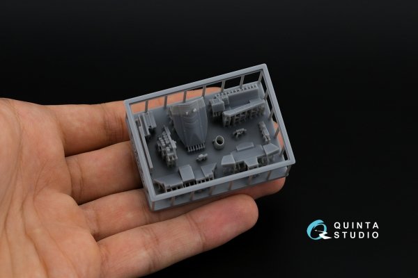 Quinta Studio QDS+48487 F-4C Phantom II 3D-Printed &amp; coloured Interior on decal paper (Academy) (Small version) (with 3D-printed resin parts) 1/48