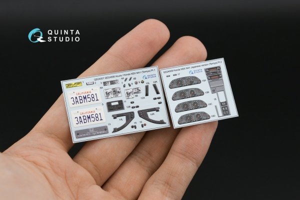 Quinta Studio QD24008 Honda NSX NA1 Japanese version 3D-Printed &amp; coloured Interior on decal paper (Tamiya) 1/24