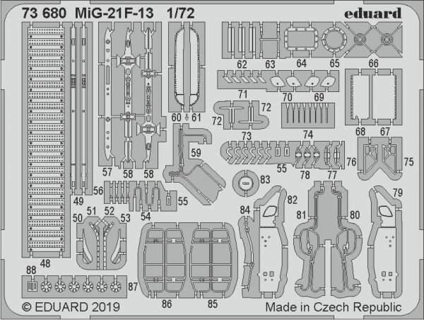Eduard 73680 MiG-21F-13 1/72 MODELSVIT