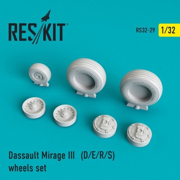 RESKIT RS32-0029 Mirage III (D/E/R/S) wheels set 1/32