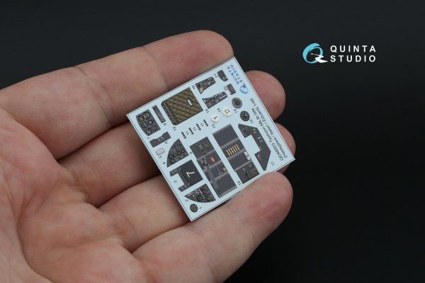 Quinta Studio QD48503 Typhoon Mk.Ib late 3D-Printed &amp; coloured Interior on decal paper (Hasegawa/Italeri) 1/48