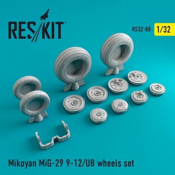 RESKIT RS32-0088 MiG-29 (9-12) UB wheels set 1/32