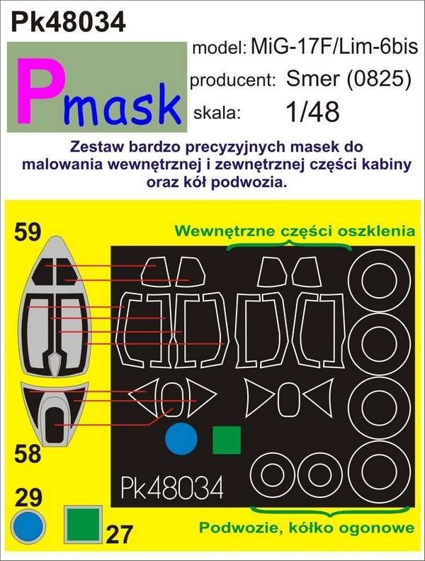 P-Mask PK48034 MIG 17F LIM-6 BIS (SMER) (1:48)
