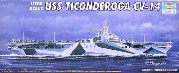 Trumpeter 05736 USS Ticonderoga CV-14 1/700