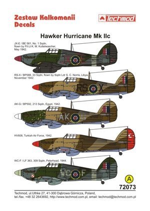 Techmod 72073 - Hawker Hurricane IIc (1:72)