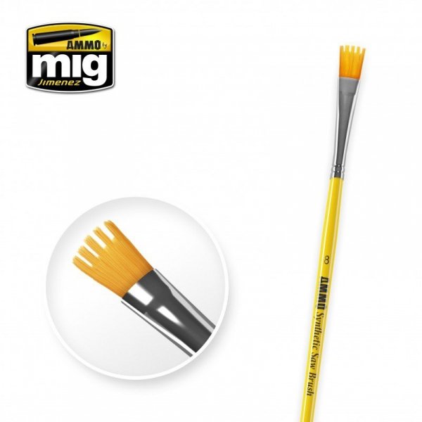 AMMO of Mig Jimenez 8585 8 SYNTHETIC SAW BRUSH