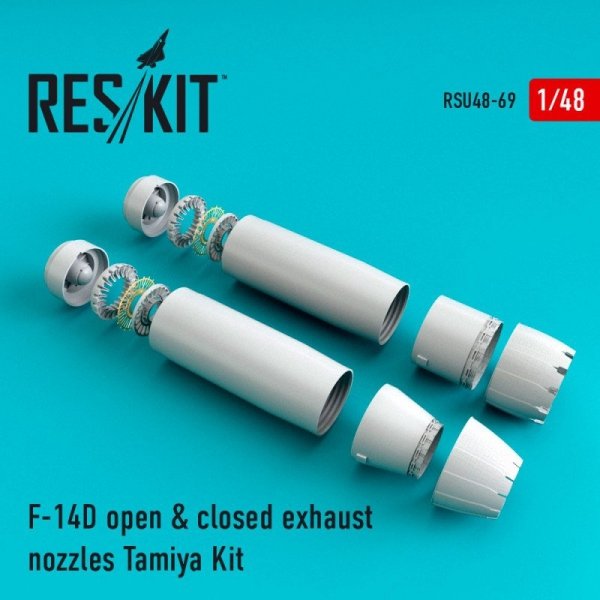 RESKIT RSU48-0069 F-14D Tomcat open &amp; closed exhaust nozzles for Tamiya kit 1/48