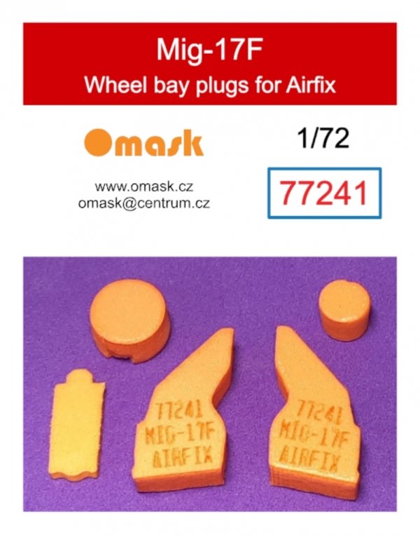 Omask 77241 Mig-17F wheel bay plugs (for Airfix) 1/72
