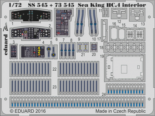 Eduard 73545 Sea King HC.4 interior AIRFIX 1/72