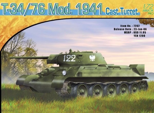 Dragon 7262 T-34/76 Mod.1941 Cast Turret  (1:72)