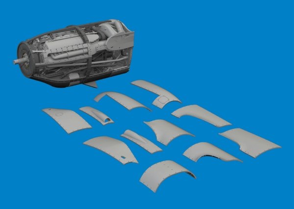 Eduard 6481036 P-38F/ G left engine PRINT TAMIYA 1/48
