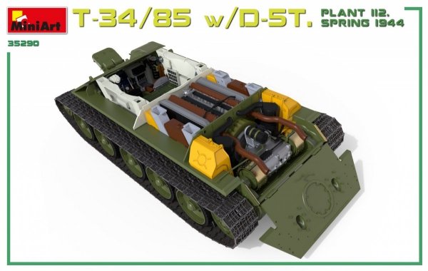 Miniart 35290 T-34/85 w/D-5T. PLANT 112. SPRING 1944. INTERIOR KIT 1/35