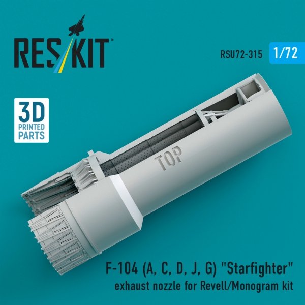 RESKIT RSU72-0315 F-104 (A, C, D, J, G) "Starfighter" exhaust nozzle for Revell/Monogram kit (3D Printed) 1/72
