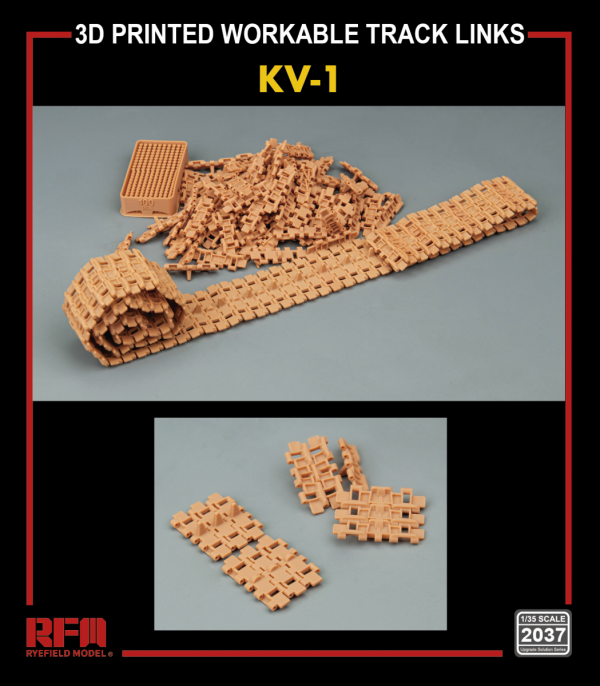 Rye Field Model 2037 KV-1 3D PRINTED WORKABLE TRACK (3D Printed) 1/35