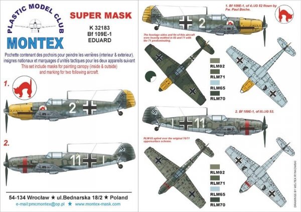 Montex K32183 BF 109E-1 1/32