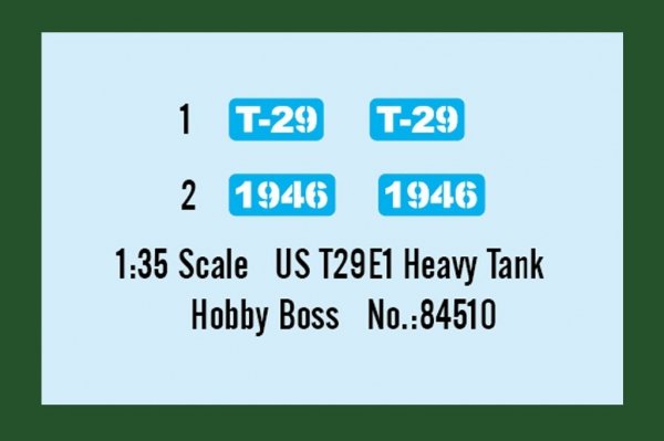 Hobby Boss 84510 US T29E1 Heavy Tank 1/35