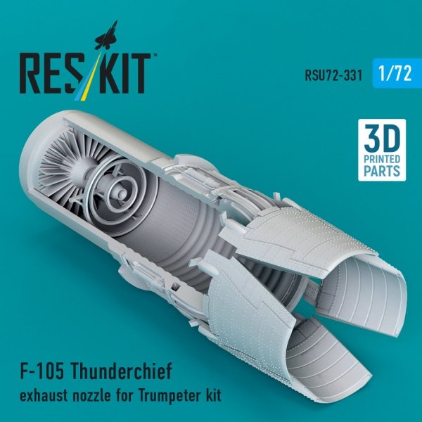 RESKIT RSU72-0331 F-105 Thunderchief exhaust nozzle for Trumpeter kit (3D Printed) (1/72)