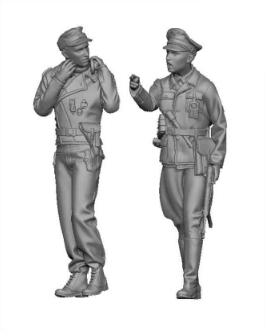 Glowel Miniatures 35055 WSS Officer And Tank Commander 1/35