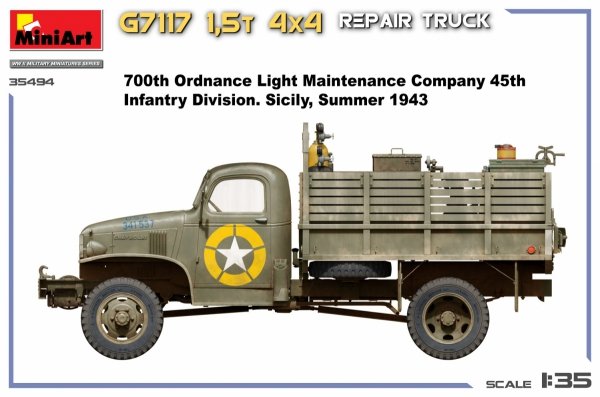 MiniArt 35494 G7117 1,5T 4x4 Repair Truck 1/35