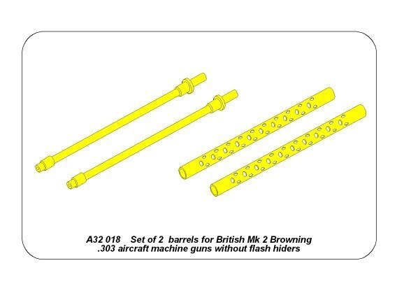 Aber A32018 Zestaw 2 luf do brytyjskich karabinów lotniczych 