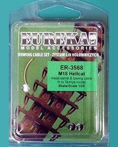 Eureka XXL ER-3568 Metal barrel &amp; towing cable for M18 Hellcat (Tamiya)  1/35