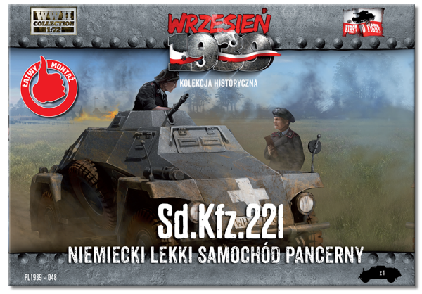 First to Fight PL048 Niemiecki Lekki Samochód Pancerny Sd.Kfz.221 (1:72)