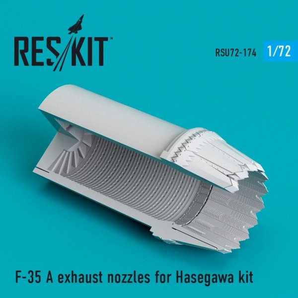 RESKIT RSU72-0174 F-35A &quot;LIGHTNING II&quot; EXHAUST NOZZLE FOR HASEGAWA KIT 1/72