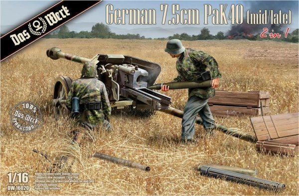 Das Werk DW16020 German 7,5cm PaK40 (mid/late) 1/16