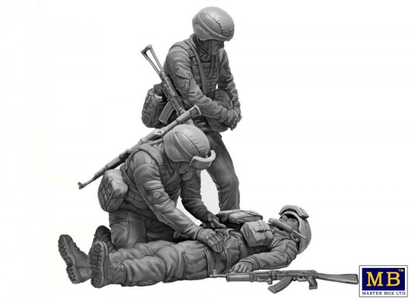 Master Box 35231 Russian-Ukrainian War series, Kit № 8. On the battlefield. Ukrainian military medics 1/35