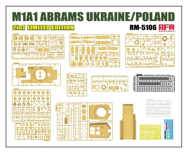 Rye Field Model 5106 M1A1 Abrams Ukraine/Poland -  2in1 Limited Edition 1/35